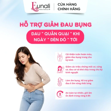 Combo 3+1 Miếng Dán Giữ Nhiệt Giảm Đau Bụng Kinh EUNALI Giảm Đau Nhanh, Ấm Lâu