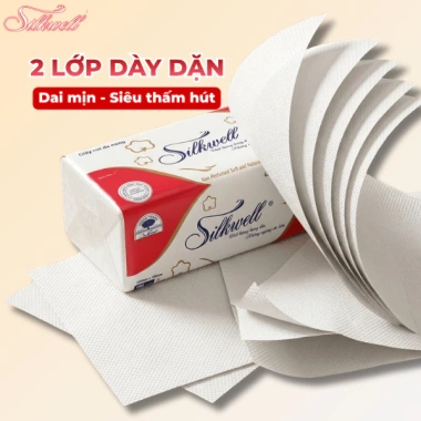 Combo 36 gói Silkwell 100 tờ – Khăn giấy lau đa năng dai, không mủn, cho bếp và tay