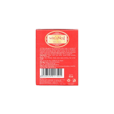Combo 36 lọ Yến Sào Winsnest - Tổ Yến chưng sẵn, nhân sâm không đường 70ml, kèm túi, chỉ 1,350,000 VND 4 Combo 36 lọ Yến Sào Winsnest - Tổ Yến chưng sẵn, nhân sâm không đường 70ml, kèm túi, chỉ 1,350,000 VND 4