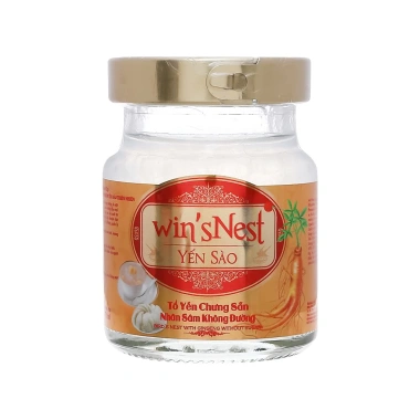 Combo 36 lọ Yến Sào Winsnest - Tổ Yến chưng sẵn, nhân sâm không đường 70ml, kèm túi, chỉ 1,350,000 VND