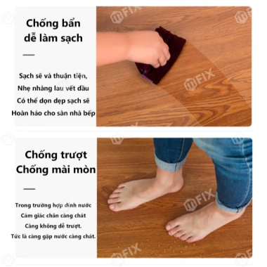 Combo 36 miếng Sàn nhựa giả gỗ 5m² 91.4x15.2cm keo dán giảm giá 349.000₫ 5