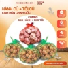 Combo 3kg Hành Củ + 1kg Tỏi Củ Kinh Môn - Thơm Nồng Đậm Vị, Giá ưu đãi 183.000đ