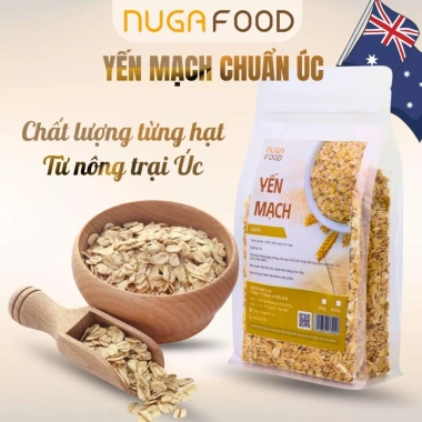 Combo 3kg hạt yến mạch cán dẹt nhập khẩu Úc NUGAFOOD Oatmeal Oatnight ăn kiêng 307.895 VND 5