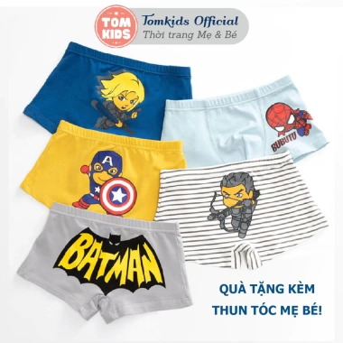 Combo 4-5 Quần Sịp Bé Trai Cao Cấp Loại 1 Giá Ưu Đãi 105.000 - Thoáng Mát, Đệm Mềm