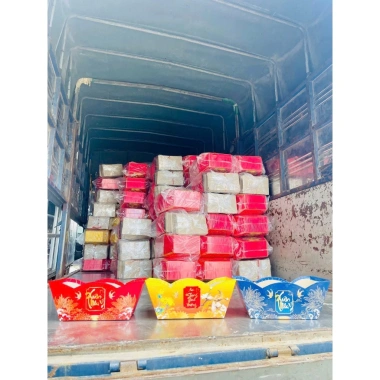 Combo 4 Bộ Phụ Kiện Khay Thuyền Đủ Màng Co Hoa Lá Cành - Giỏ Quà Tết 2.026 199k 3
