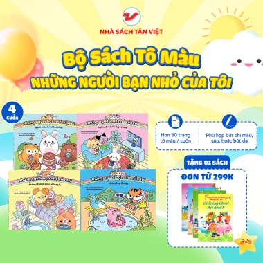 Combo 4 cuốn Sách Tô Màu Âm Áp Những Người Bạn Nhỏ Nuôi Dưỡng Sáng Tạo Bé Giá 240k