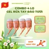 Combo 4 Gel Rửa Tay Khô Saizo 29ml Hương Đào Tươi Thơm Lâu 4 Mùi kèm Dây Treo