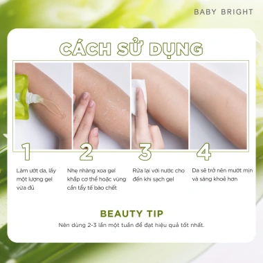 Combo 4 Gel Tẩy Da Chết Toàn Thân Baby Bright Aloe Vera và Tea Tree - 316.000₫