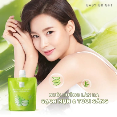 Combo 4 Gel Tẩy Da Chết Toàn Thân Baby Bright Aloe Vera và Tea Tree - 316.000₫