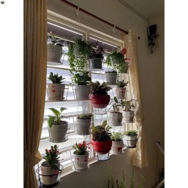 Combo 4 Giỏ Sắt Treo Hoa Ban Công - Sơn Tĩnh 5 Lớp, Giá Giảm 98.450 VND 9