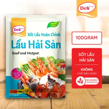 Combo 4 gói gia vị lẩu Thái Tom Yum, bò, gà, hải sản Deli Foods 100g Giá 11.520đ