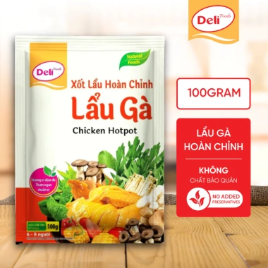 Combo 4 gói gia vị lẩu Thái Tom Yum, bò, gà, hải sản Deli Foods 100g Giá 11.520đ