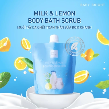 Combo 4 Gói Muối Tẩy Da Chết Toàn Thân Sữa Bò và Chanh Baby Bright 250g - 158k 3 Combo 4 Gói Muối Tẩy Da Chết Toàn Thân Sữa Bò và Chanh Baby Bright 250g - 158k 3