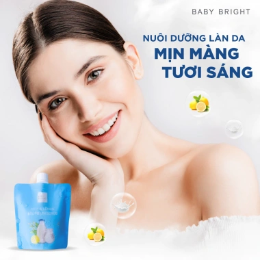 Combo 4 Gói Muối Tẩy Da Chết Toàn Thân Sữa Bò và Chanh Baby Bright 250g - 158k
