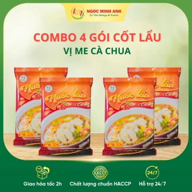 Combo 4 gói Nước cốt lẩu Me Cà Chua Ngọc Minh Anh 200g Giảm giá 213.400 VND vị chua cay thơm ngon, tiện lợi cho bữa lẩu gia đình