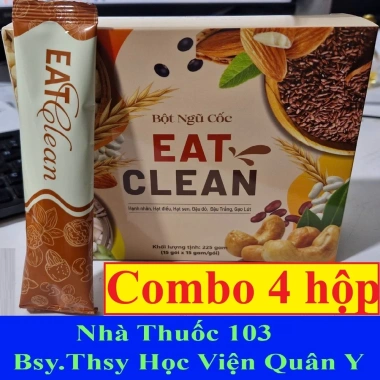 Combo 4 Hộp Bột Ngũ Cốc Eat Clean 15g x 15 – Giảm cân ăn kiêng, giá ưu đãi 37.911 VND