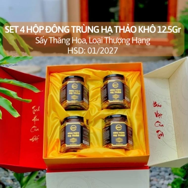 Combo 4 Hộp Đông Trùng Hạ Thảo Khô Sấy Thăng Hoa CordyHappy 12.5g Giá ưu đãi 1.63 triệu, tăng đề kháng