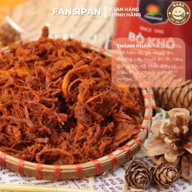 Combo 4 Hũ Khô Bò Sợi 150g Fansipan Vị Truyền Thống Cay Ngon Toàn Vệ Sinh 200k