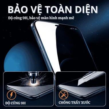 Combo 4 Kính Cường Lực iPhone Trong Suốt Chống Vân Tay - Ốp + Mèo Chiếu Tai Tặng Ngay Giá 17.738₫