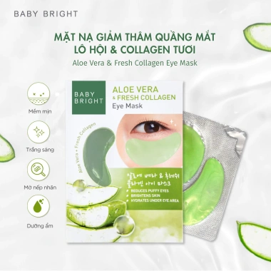 Combo 4 Mặt Nạ Baby Bright Aloe Vera và Collagen Giảm Thâm Quầng Mắt 5g Giá ưu đãi 80.000 VND 3