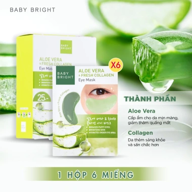 Combo 4 Mặt Nạ Baby Bright Aloe Vera và Collagen Giảm Thâm Quầng Mắt 5g Giá ưu đãi 80.000 VND 4