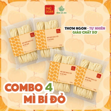 Combo 4 mì sợi rau củ phủ dày tự nhiên, không chất độc hại, sức khỏe tốt, 120.000₫
