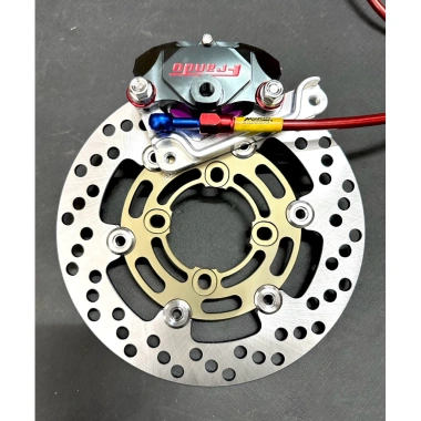 Combo 4 món Heo Fando 2pis, Pas CNC, Đĩa Hylos 220mm, Dây Dầu Morin – Giảm giá, tặng 4 ốc đĩa 4