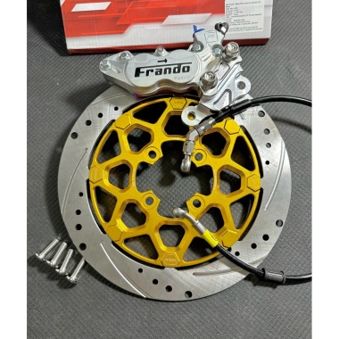 Combo 4 món Heo Fando 4 Pis + Pas CNC + Đĩa ATR & Goldspeed 267mm – Dây dầu bấm inox kèm ốc đĩa, giảm giá 18%