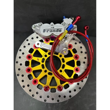 Combo 4 món Heo Fando 4pis, Pas CNC, Đĩa Kingdrag 267mm, Dây Dầu Morin - Tặng 4 ốc đĩa, Giá chỉ 989.000₫