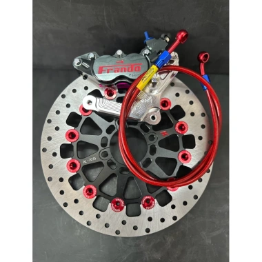 Combo 4 món Heo Fando 4pis, Pas CNC, Đĩa Kingdrag 267mm, Dây Dầu Morin - Tặng 4 ốc đĩa, Giá chỉ 989.000₫