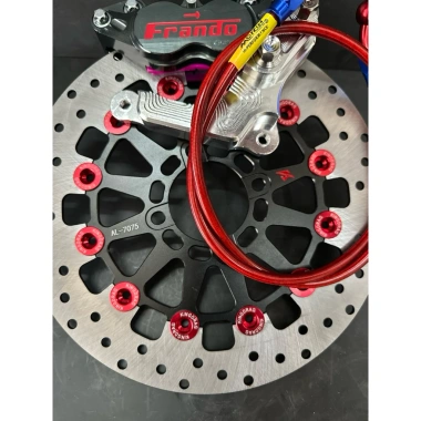 Combo 4 món Heo Fando 4pis, Pas CNC, Đĩa Kingdrag 267mm, Dây Dầu Morin - Tặng 4 ốc đĩa, Giá chỉ 989.000₫