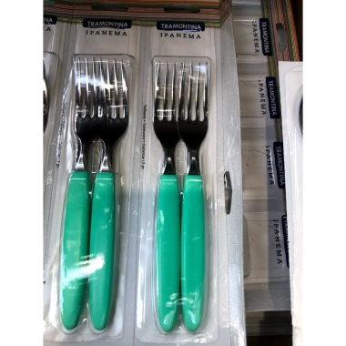 Combo 4 Muỗng Nĩa Tramontina Ipanema Cán Màu - Thép Không Gỉ, Giá 18.000₫