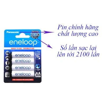 Combo 4 Pin Sạc AA 1.900mAh ENELOOP - 2.100 Lần Sạc Lại, Giá 155.000đ