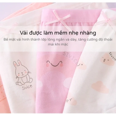 Combo 4 quần chip bé gái cotton kháng khuẩn thoáng mát 2-15 tuổi Uni Baby 150k 3