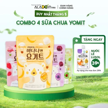 Combo 4 Sữa chua Yomit cho bé 6 tháng tuổi nhập khẩu Hàn Quốc giảm giá 240.000 VND Combo 4 Sữa chua Yomit cho bé 6 tháng tuổi nhập khẩu Hàn Quốc giảm giá 240.000 VND