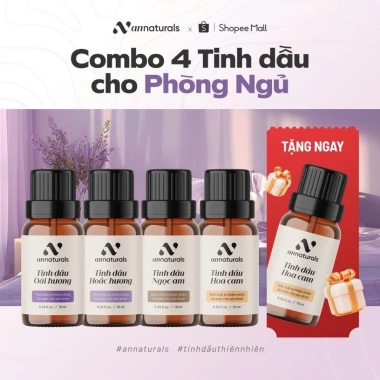 Combo 4 Tặng 1 Tinh Dầu Thiên Nhiên Phòng Ngủ – Oải Hương, Hoa Cam, Hoắc Hương, Ngọc Am – Chỉ 899.000₫ Combo 4 Tặng 1 Tinh Dầu Thiên Nhiên Phòng Ngủ – Oải Hương, Hoa Cam, Hoắc Hương, Ngọc Am – Chỉ 899.000₫