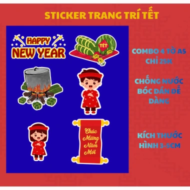 Combo 4 tờ Sticker Tết 2.026 - Decal Cửa Kính, Trang trí quán cafe, nhà cửa, mẫu đẹp xuân bình an may mắn, giảm giá 27k 2 Combo 4 tờ Sticker Tết 2.026 - Decal Cửa Kính, Trang trí quán cafe, nhà cửa, mẫu đẹp xuân bình an may mắn, giảm giá 27k 2