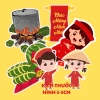 Combo 4 tờ Sticker Tết 2.026 - Decal Cửa Kính, Trang trí quán cafe, nhà cửa, mẫu đẹp xuân bình an may mắn, giảm giá 27k 3