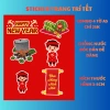 Combo 4 tờ Sticker Tết 2.026 - Decal Cửa Kính, Trang trí quán cafe, nhà cửa, mẫu đẹp xuân bình an may mắn, giảm giá 27k 7