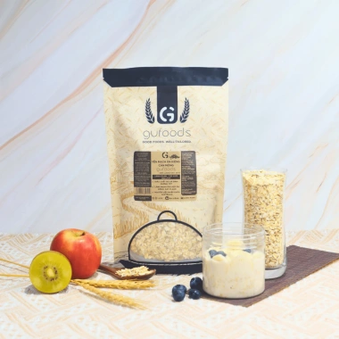 Combo 4 Yến mạch tươi cán mỏng GUfoods - Giàu chất xơ, Healthy, Tập gym, Eat clean 500g 2