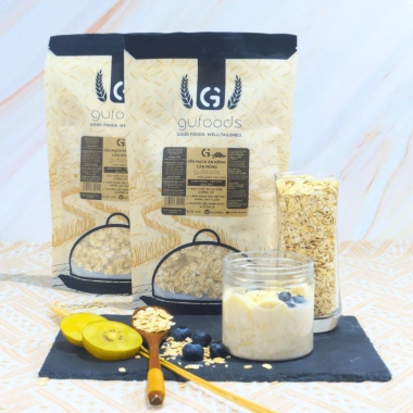 Combo 4 Yến mạch tươi cán mỏng GUfoods - Giàu chất xơ, Healthy, Tập gym, Eat clean 500g 3