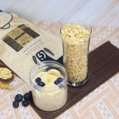 Combo 4 Yến mạch tươi cán mỏng GUfoods - Giàu chất xơ, Healthy, Tập gym, Eat clean 500g 5