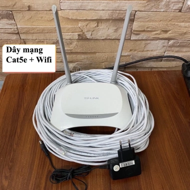 Combo 40-60m Dây LAN Cat 5e + Bộ Phát WiFi RJ45 - Giá chỉ 230.000đ