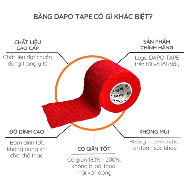 Combo 48 Băng Cao Su Non DapoTape 5cmx4,5m Băng Quấn Cổ Chân Tay Thể Thao 159.000 3