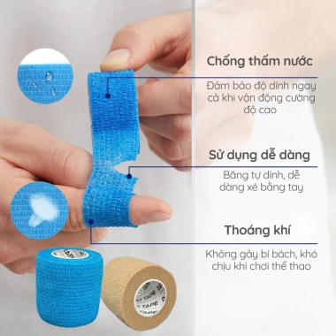 Combo 48 Băng Cao Su Non DapoTape 5cmx4,5m Băng Quấn Cổ Chân Tay Thể Thao 159.000 6