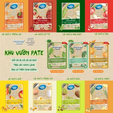 Combo 48 Gói Mix Pate SNAPPY TOM Trái Cây & Rau Củ 70g Dinh Dưỡng Tiện Lợi Giá Ưu Đãi 2