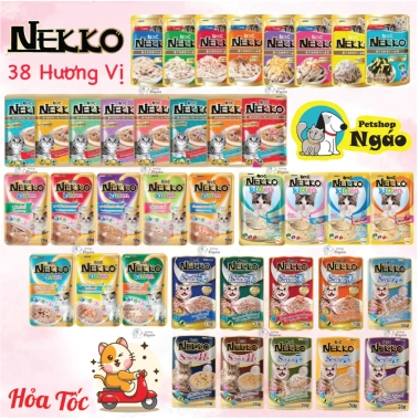 Combo 48 gói Pate NEKKO Thái Lan cho mèo - Thức ăn ướt thơm ngon, dinh dưỡng, giảm giá 18% - Bếp của Cưng
