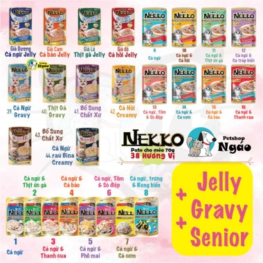 Combo 48 gói Pate NEKKO Thái Lan cho mèo - Thức ăn ướt thơm ngon, dinh dưỡng, giảm giá 18% - Bếp của Cưng