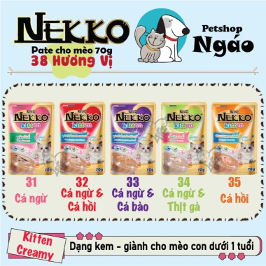 Combo 48 gói Pate NEKKO Thái Lan cho mèo - Thức ăn ướt thơm ngon, dinh dưỡng, giảm giá 18% - Bếp của Cưng
