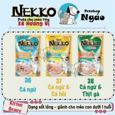 Combo 48 gói Pate NEKKO Thái Lan cho mèo - Thức ăn ướt thơm ngon, dinh dưỡng, giảm giá 18% - Bếp của Cưng